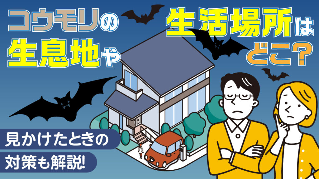 コウモリの生息地や生活場所はどこ？見かけたときの対策も解説！