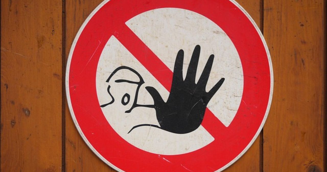 侵入させないマーク